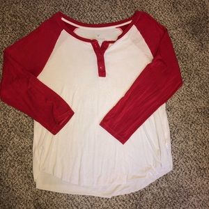 American Eagle soft and sexy quarter sleeve tee